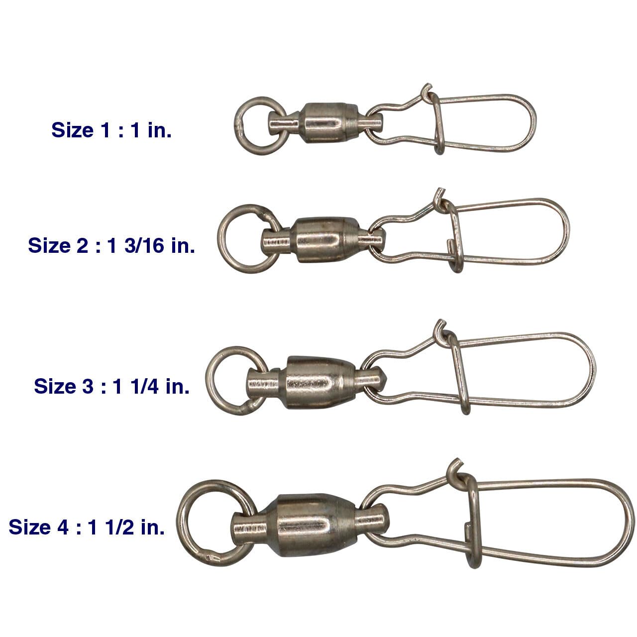 FishUSA Welded Ring Ball-Bearing Swivel Snap (25 Pack) - Image 3